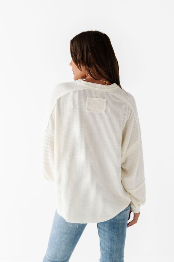 Dax Ribbed Sweater in Cream
