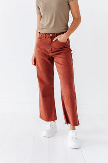  Chandler Wide Leg Jeans in Terracotta