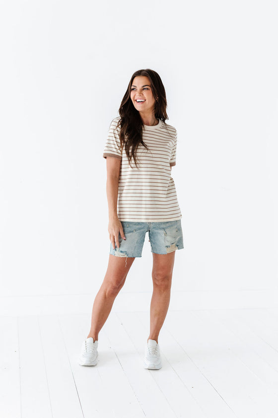 Belmont Casual Striped Knit Top