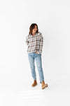 Milo Plaid Flannel Top in Ivory
