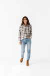 Milo Plaid Flannel Top in Ivory