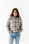 Milo Plaid Flannel Top in Ivory