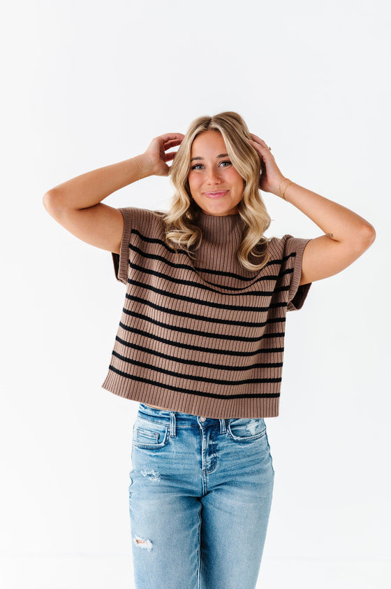 Kya Sweater Top in Mocha