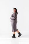 Willow Sweater Dress in Charcoal