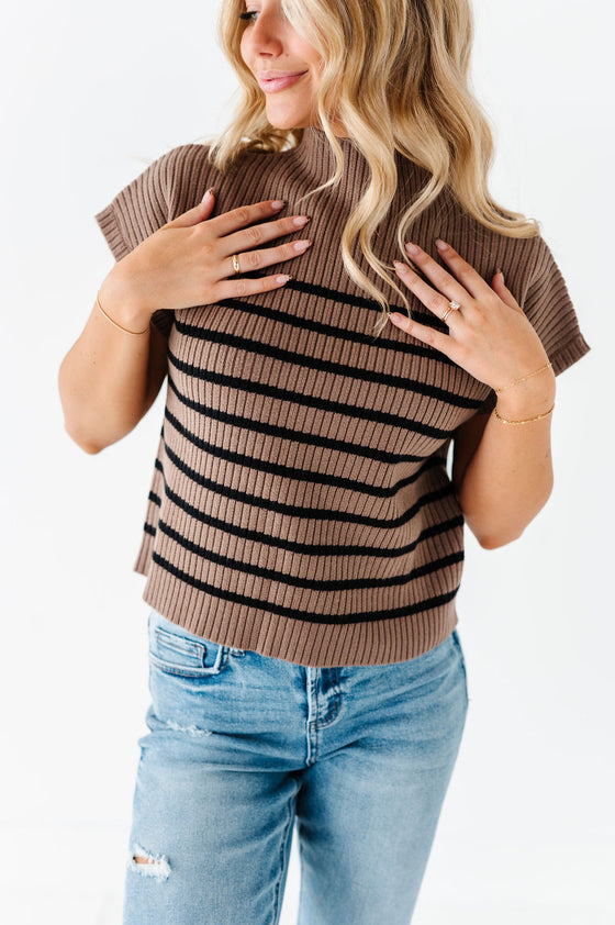 Kya Sweater Top in Mocha