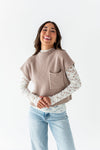 Rainee Sweater Top in Taupe