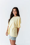 Lisa Oversized Boyfriend Tee in Pastel Yellow