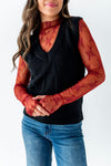 Serena Sheer Lace Top in Brick