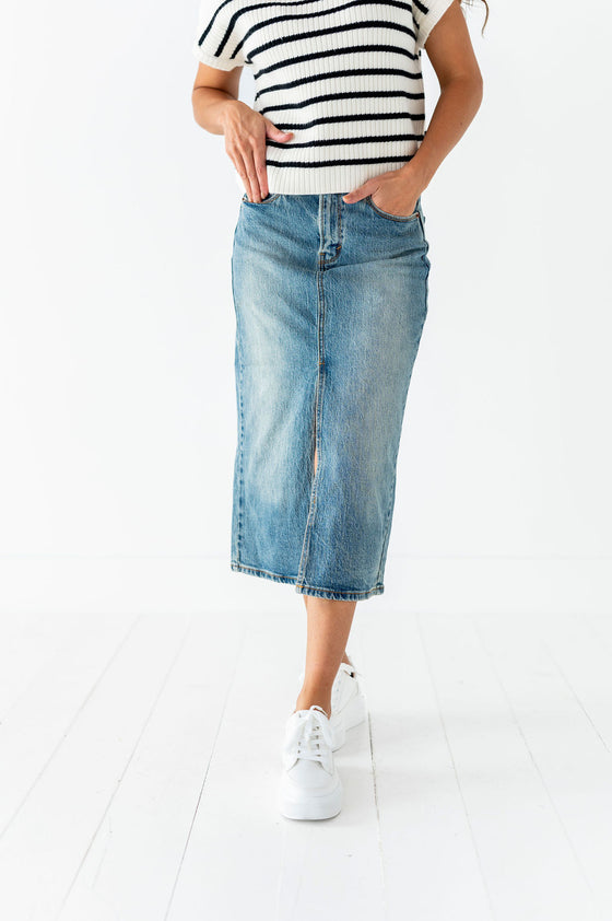 Mariah Denim Midi Skirt