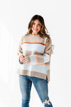 Layton Oversized Sweater in Champagne/Blue