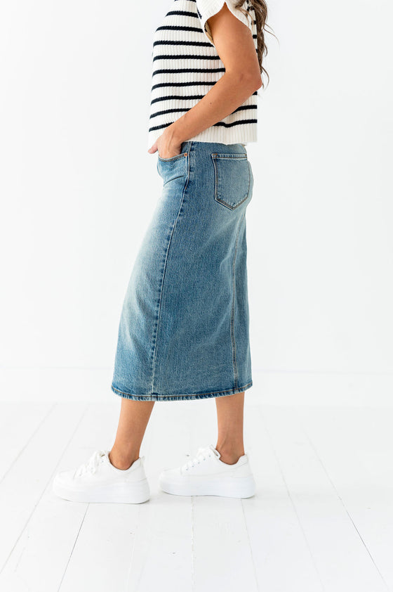 Mariah Denim Midi Skirt