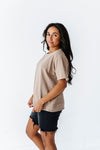 Dakota Crewneck Tee in Mocha