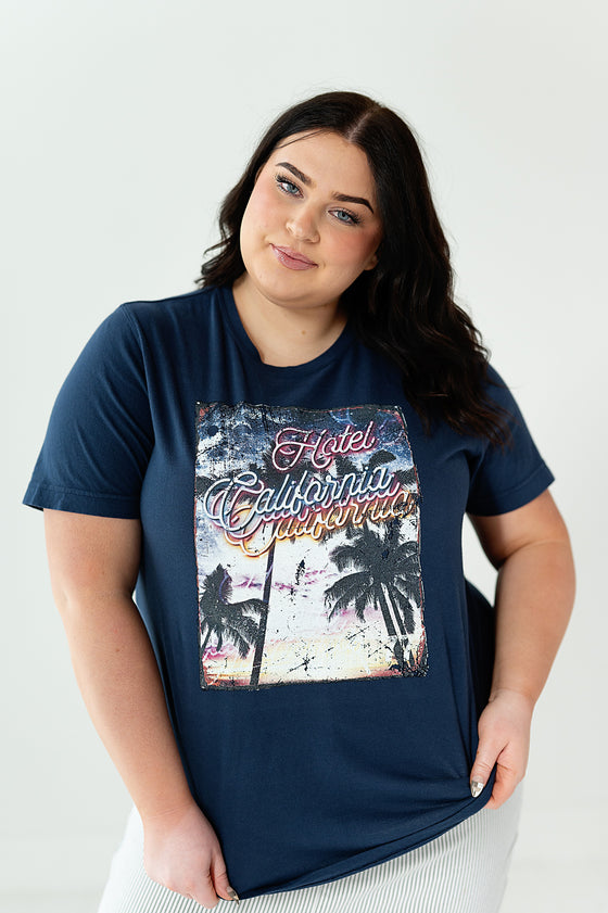 Hotel California Graphic Tee - Size Small Left