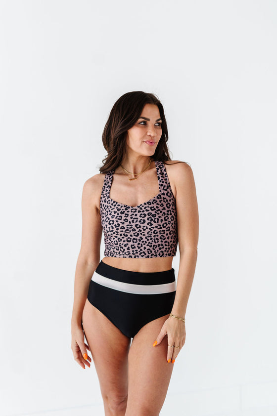 Leopard Crossover Top