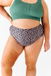 Basic Beach Ruched Bottoms in Leopard