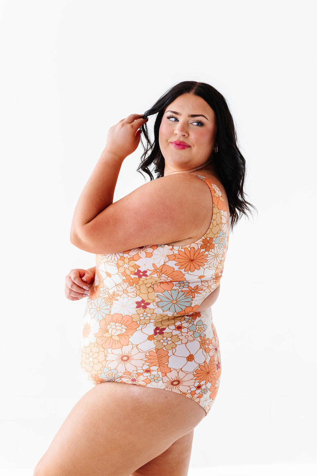 Groovy Floral Cut Back One Piece – Livy&Kate Clothing