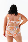 Groovy Floral Cut Back One Piece