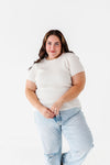 Penny Ribbed Top in Ivory