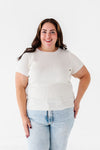 Penny Ribbed Top in Ivory