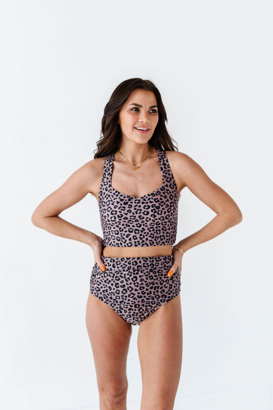 Leopard Crossover Top