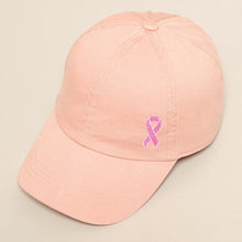  Pink Ribbon Baseball Cap in Dusty Pink