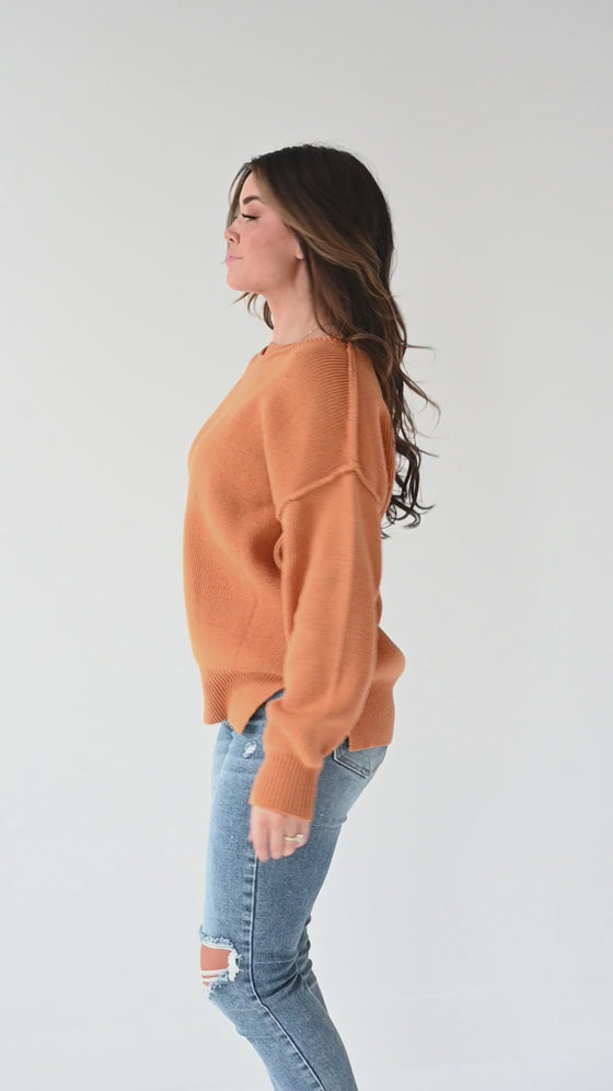 Shelby Pullover Sweater in Marigold