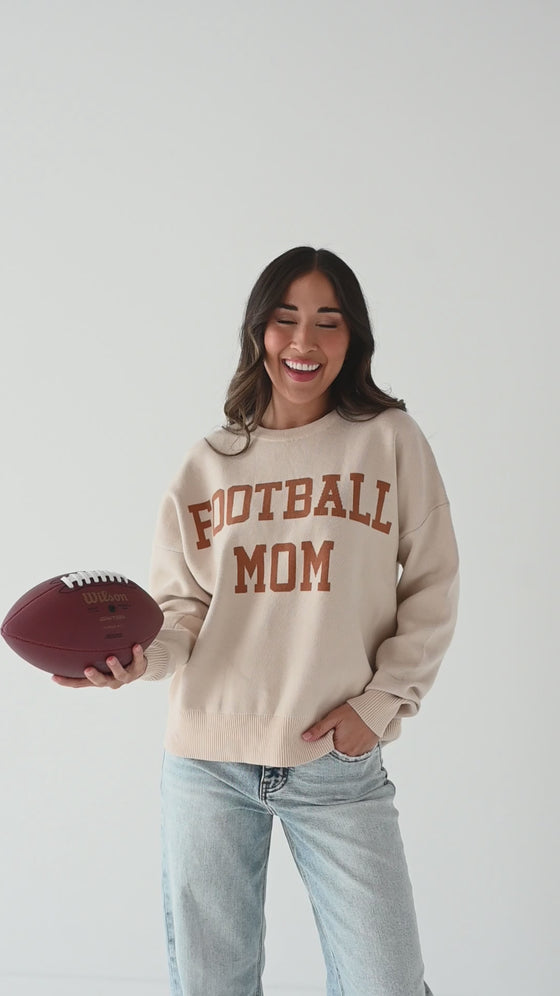 "Football Mom" Jacquard Sweater