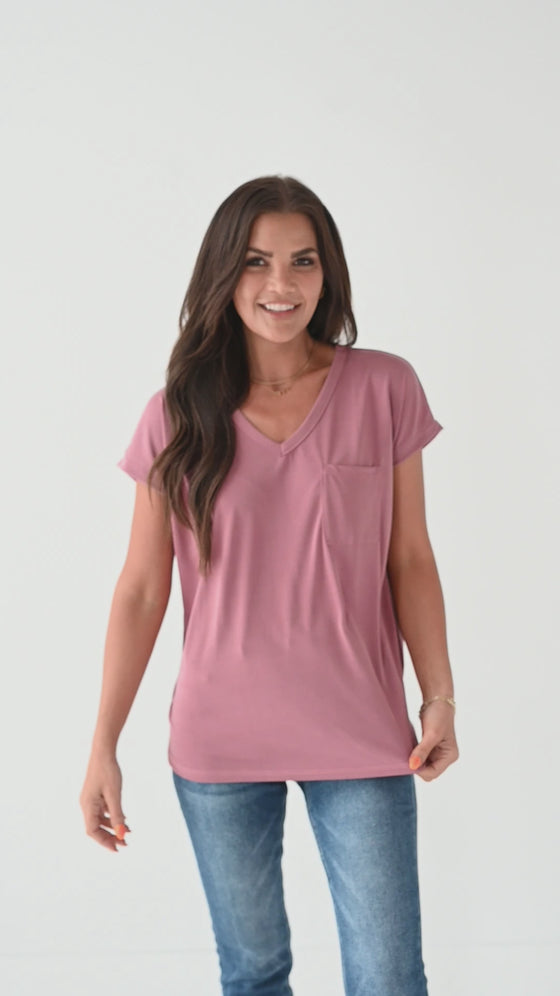 Jersey Girl Top in Mauve