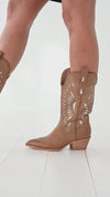 Britney Western Boots in Brown