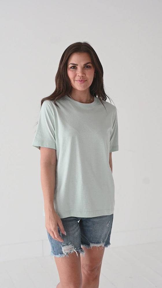 Abbie Crewneck T-Shirt in Mint