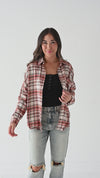 Rowan Plaid Button Up in Red