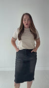 Olivia Denim Skirt in Black