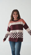 Rebekah Oversized Sweater in Burgundy