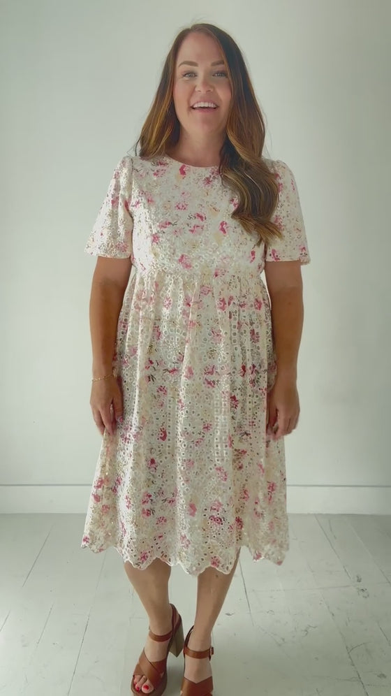 Markell Floral Eyelet Dress