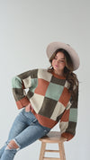 Nesta Checkered Colorblock Sweater