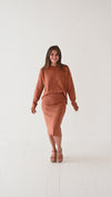 Jayden Skirt Set in Golden Brown