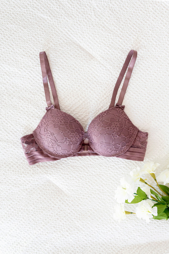 Chelsea Lace Bra In Mauve