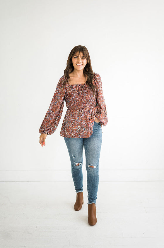 Jacey Blouse in Mauve - Size Small Left