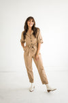 Chloe Jumpsuit in Taupe