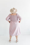 Letty Smocked Dress in Dusty Lavender - Size 3X Left