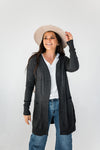 Jessie Long Cardigan in Charcoal Gray