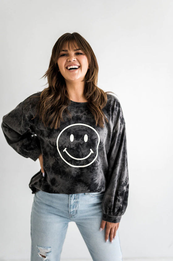 Something to Smile About Pullover - Size Small Left