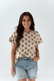  Painted Daisy Knit Top
