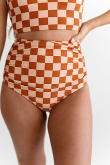  Check Me Out High Rise Ruched Bottoms - L&K Exclusive - Size XXS Left