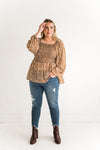 Hannah Floral Top in Brown - Size Small Left