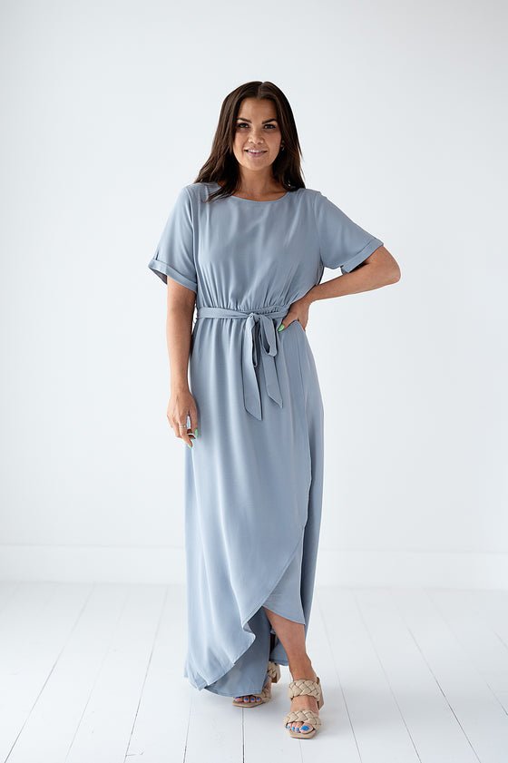 Cambria Dress in Dusty Blue - Size Small & Medium Left