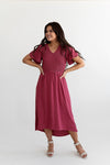 Caleigh Smocked Dress in Rose