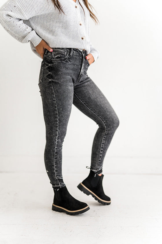 Toby High Waisted Ankle Skinny Jeans - Kancan - Size 1 Left