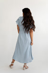 Caleigh Smocked Dress in Blue