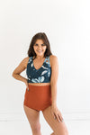 Classic High Waisted Bottoms in Rust L&K Exclusive - Size 3X Left
